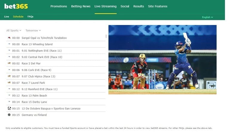 Bet365 Live Cricket Streaming