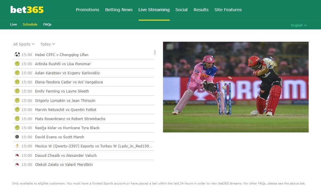 Bet365 live streaming betting sites