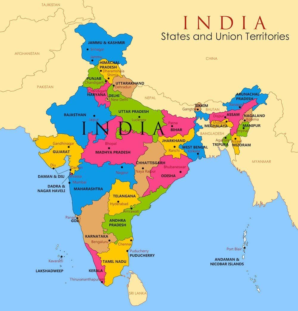 แผนที่อินเดียของการพนันทางกฎหมาย