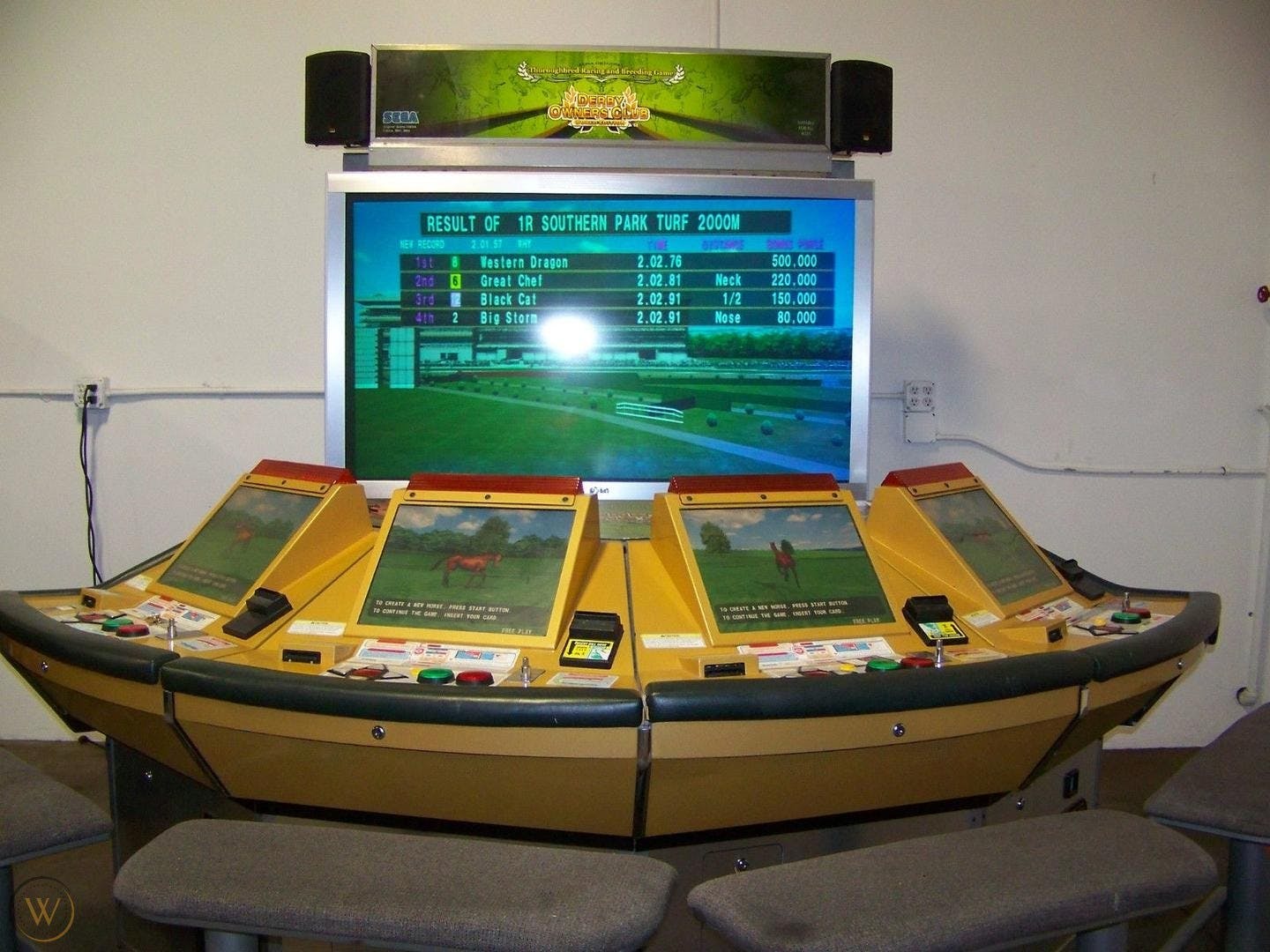 Retro virtual horse racing betting machine